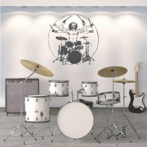 Vinilos leonardo da vinci hombre de vitruvio baterista